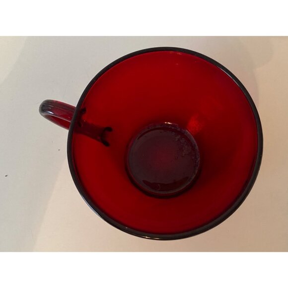 VTG Punch Tea Cup Ruby Red Glass Replacement No Markings - Picture 9 of 10
